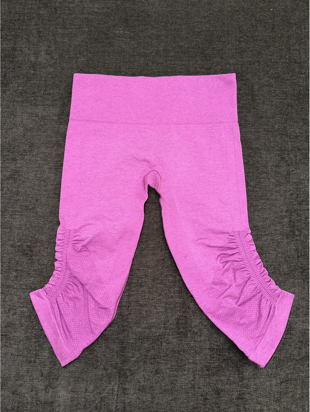Lululemon In The Flow Crop Seamless Atheltic Leggings, Magenta, Size 6